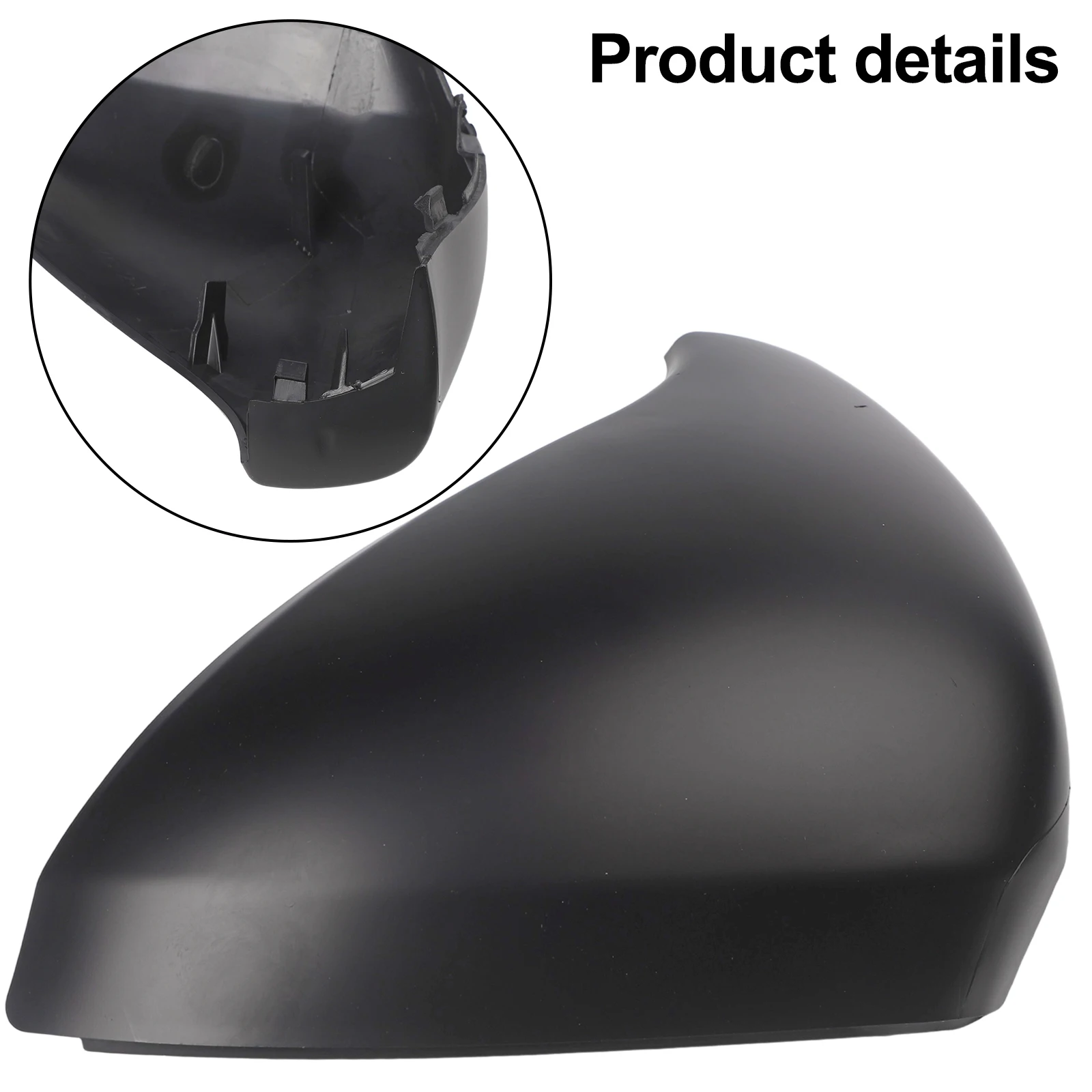 

20.5*21*8CM Left Side Mirror Cover Quick Installation Mirror Cover Accessory Direct Installation Matt Black Finish