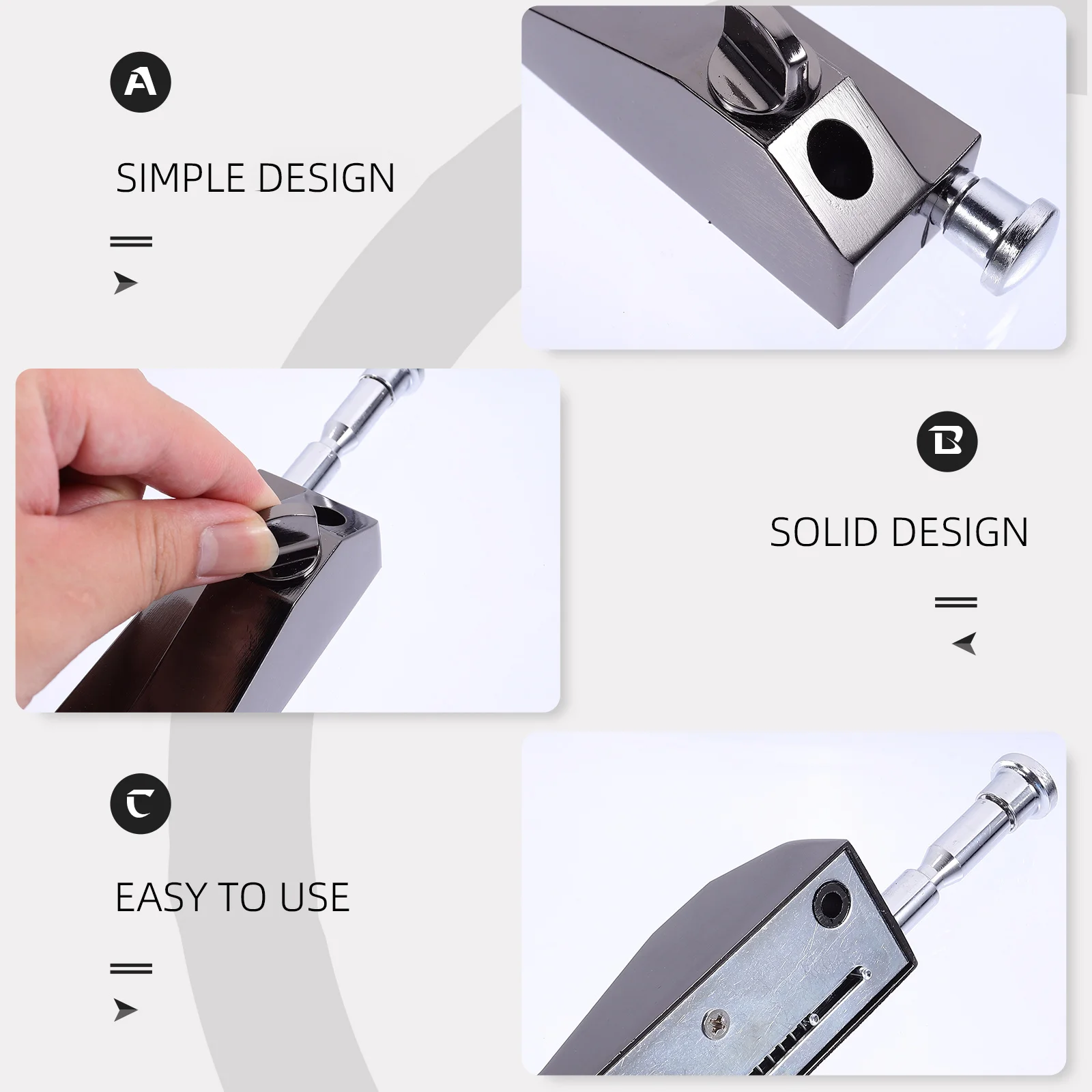 Door Lock Latch Bolts Slide Sliding Locks Foot Spring Loaded Zinc Alloy Spring-loaded Clasp with Screw Office