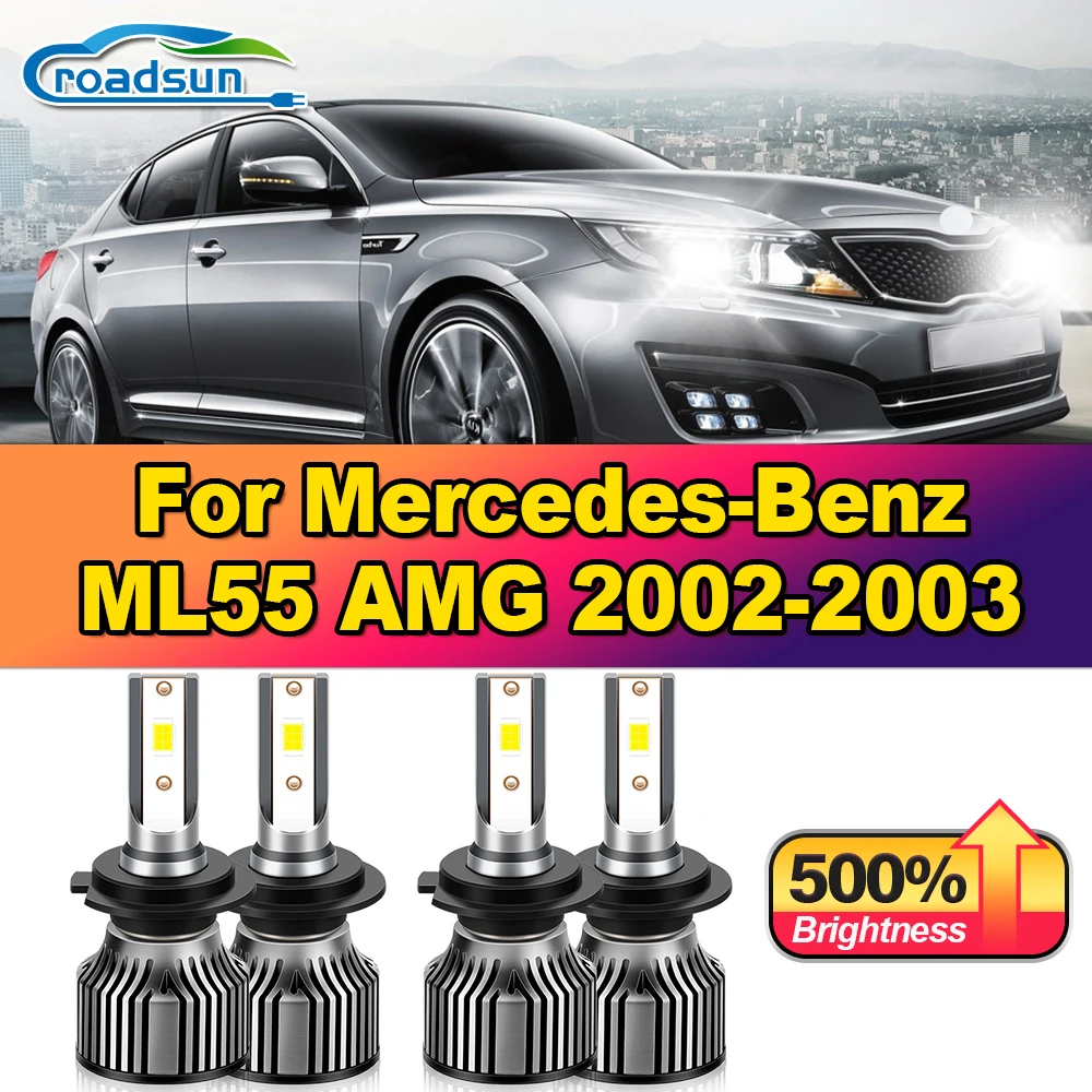

40000LM Canbus светодиодные лампы для фар 240 Вт Turbo авто лампы 12 В 6000 К белые передние фары для Mercedes-Benz ML55 AMG 2002 2003