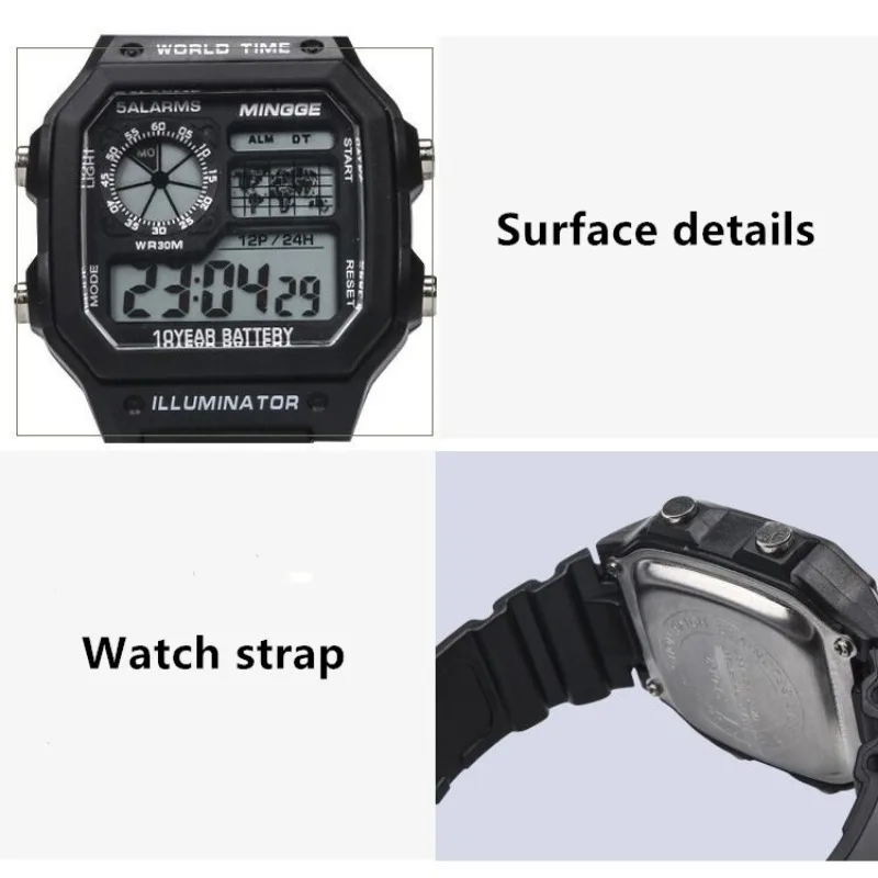 Military Digital Watches Men Sports Luminous Chronograph Waterproof Ultra-thin Male Electronic Wrist Watches Relogio Masculino