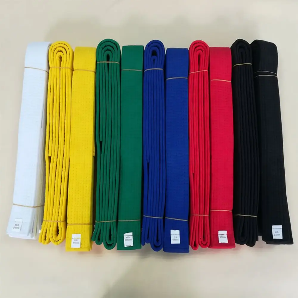 Cotton Martial Arts Belt Professional Training Sash Karate Taekwondo Judo Ranking Colored Waistband Durable Sports Accessory