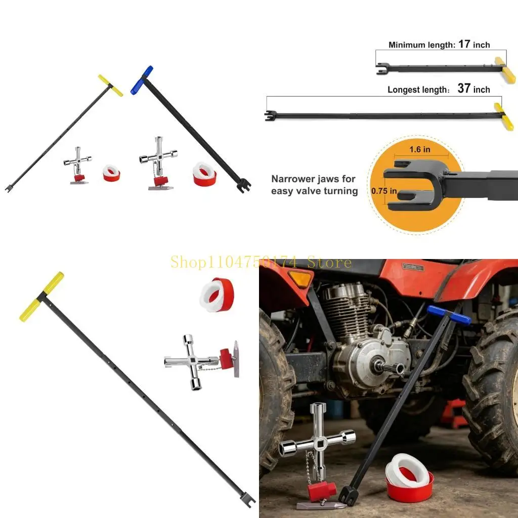 Adjustable Main Water Shut Off Device 17 And 37 Measurement Flexible Lengths Top Sale