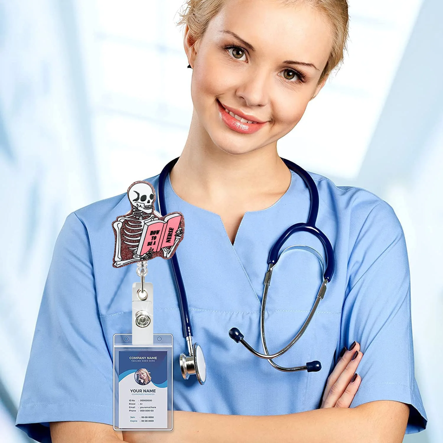 التمساح كليب معرف حامل شارة بكرة شارة كليب لممرضة عيادة المستشفى