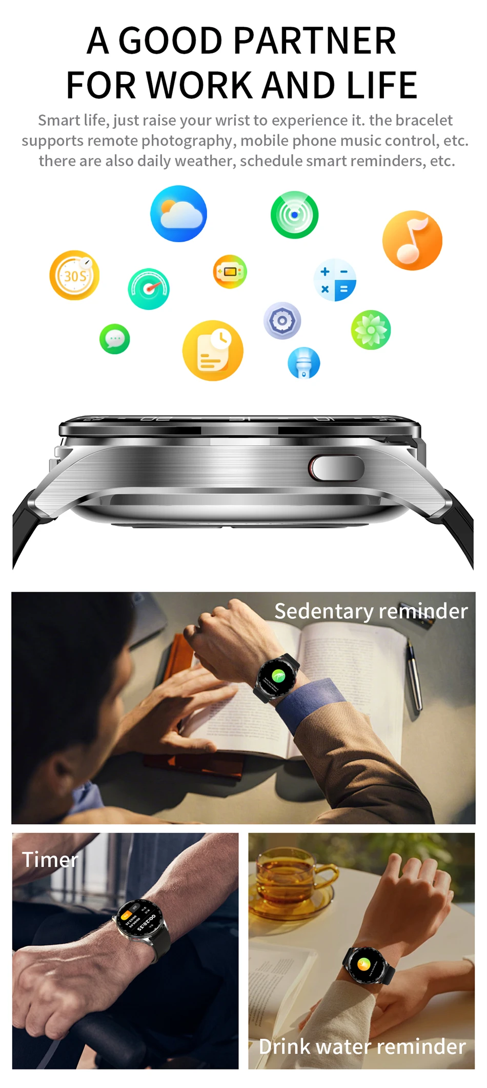 2026 Neue TWS 2-in-1 Bluetooth-Kopfhörer Smartwatch für Herren Herzfrequenz-Gesundheitsüberwachung Wasserdicht BT-Anrufe Musik-Smartwatch für Damen – Detail 17