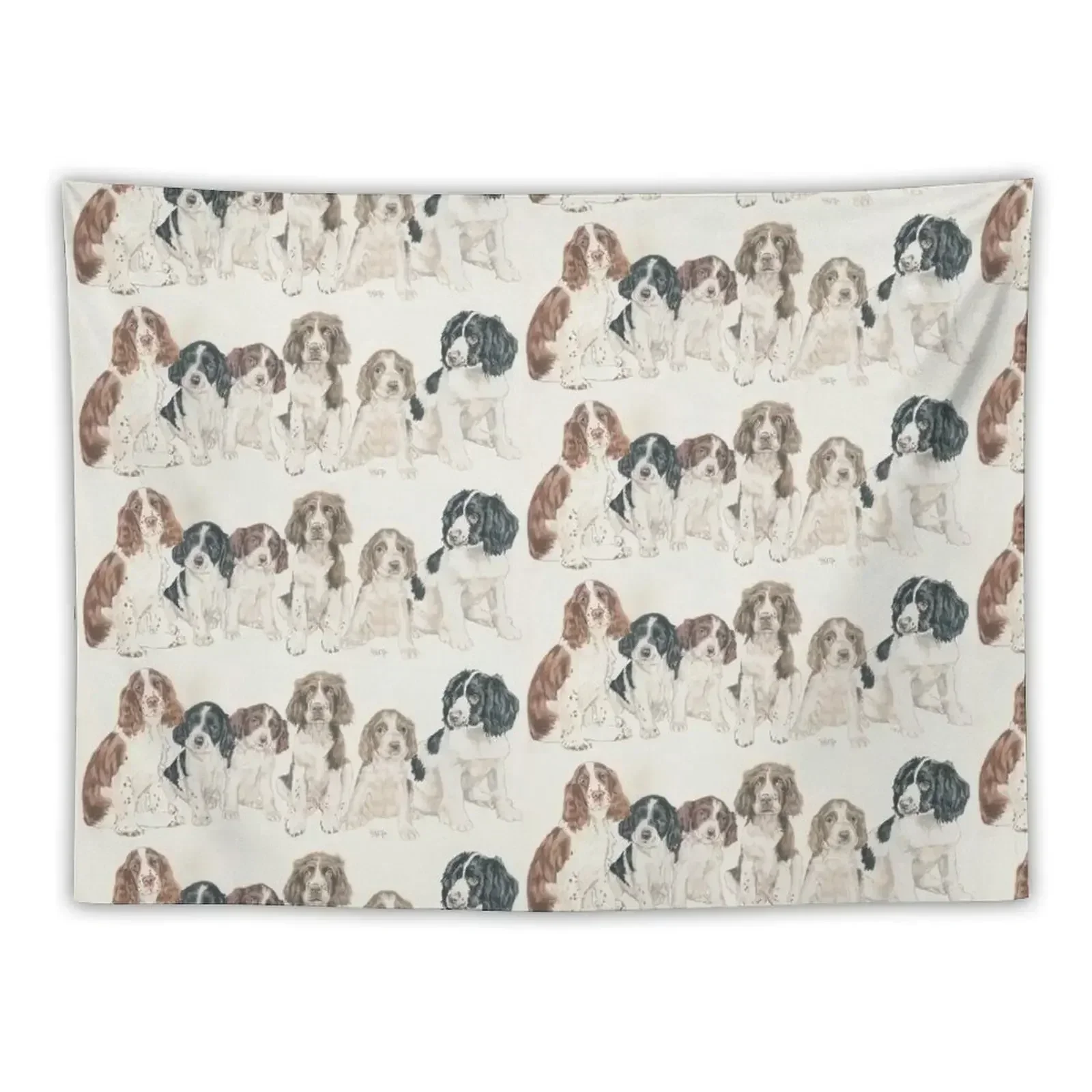 

English Springer Spaniel Puppies Tapestry Things To The Room Aesthetic Room Decoration Bed Room Decoration Tapestry