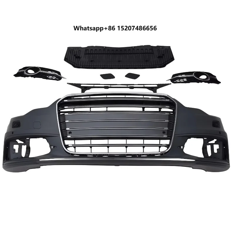 Roadinjoy Front Bumper for  A6 Rs6 Style ABS+PP Material High Quality Car Bodykit Without Grill 2012-2015