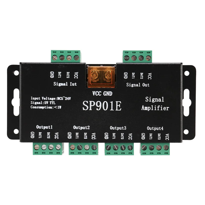 ABPQ-5X SP901E светодиодный пиксель WS2812B WS2811 повторитель усилителя сигнала SPI для WS2813 SK6812 WS2815 WS2801 SK9822 и т. д. Все RGB