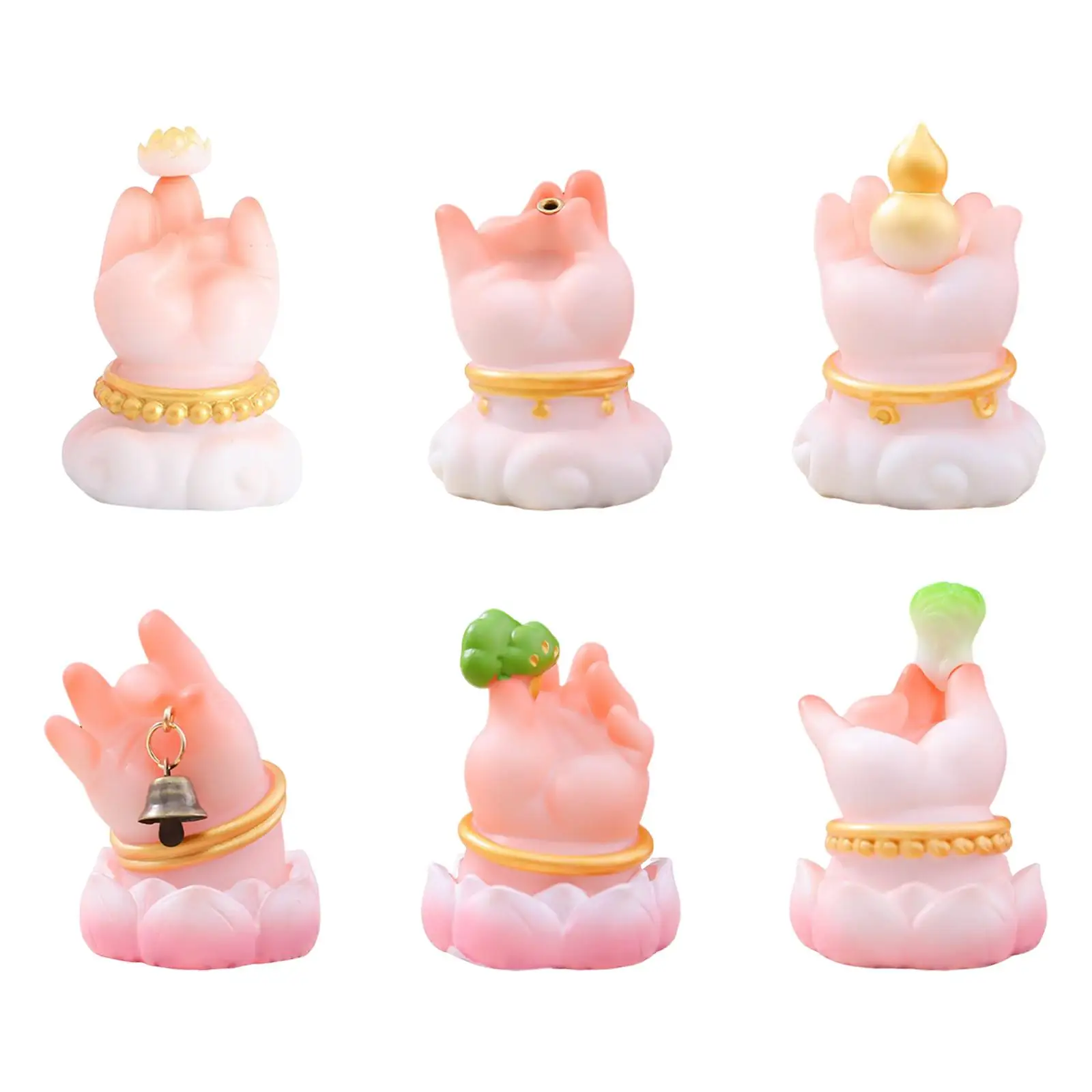 

Buddha Hand Statue Desktop Decoration Yoga Hand Sculpture Fine Workmanship for Bedroom Versatile Resin Artwork 4.5x4x7cm