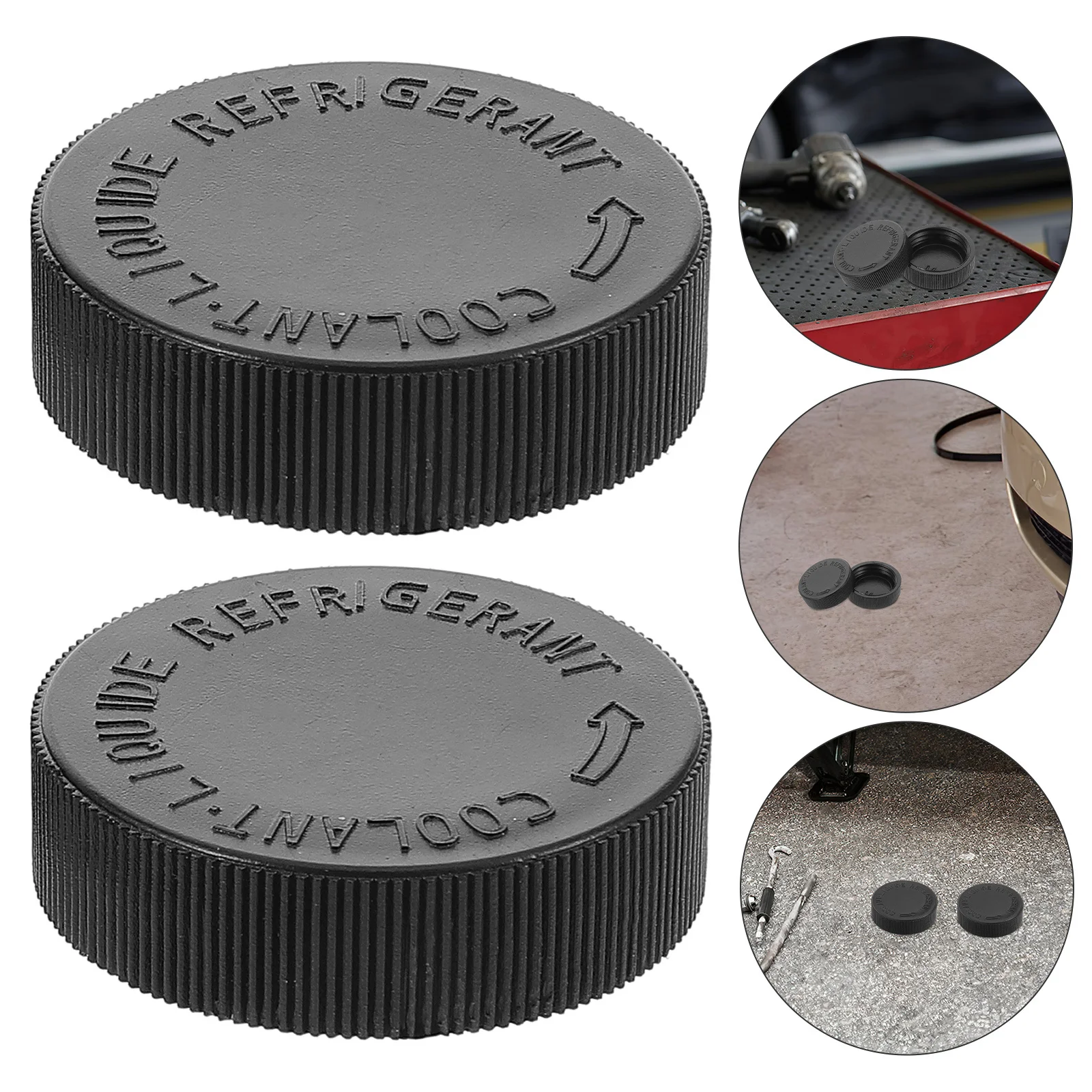 2Pcs Coolant Reservoir Cap Durable Easy Installation Leak Proof Car Radiator Tank Lid Replacement Radiator Cover