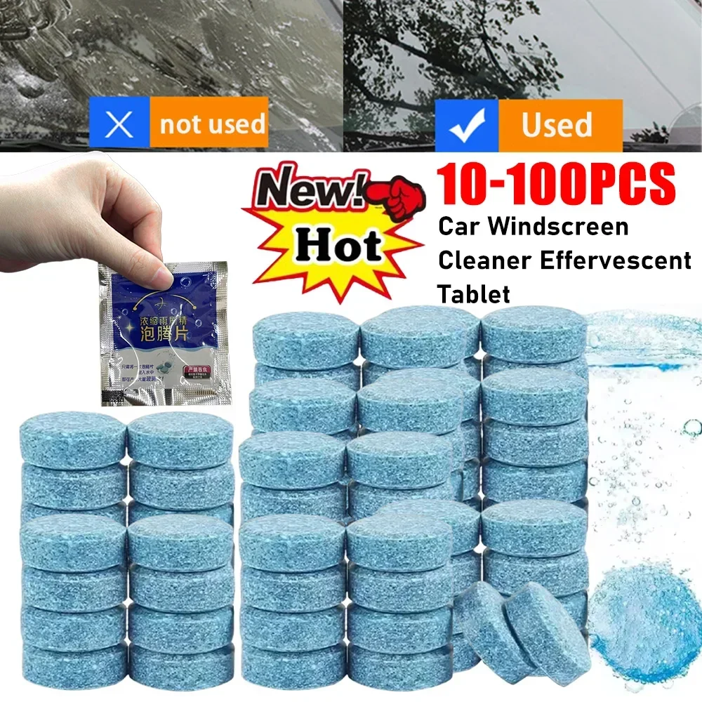 5-100PCS Solid Cleaner Effervescent Tablet Car Windscreen Cleaner Auto Wiper Glass Solid Cleaning Concentrated Tablet Detergent