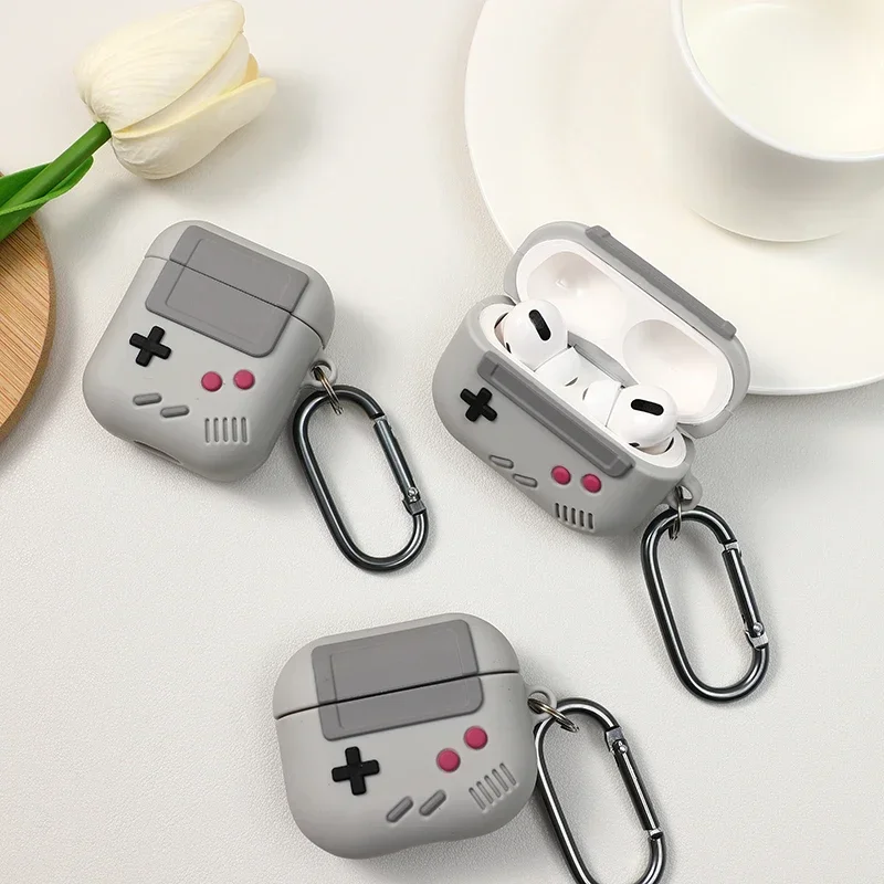 Classic Retro Game Console Earphone Case for Airpods 1 2 3 Pro 4 2024 Air Pods Pro2 Generation Gameboy Silicone Headphone Cover