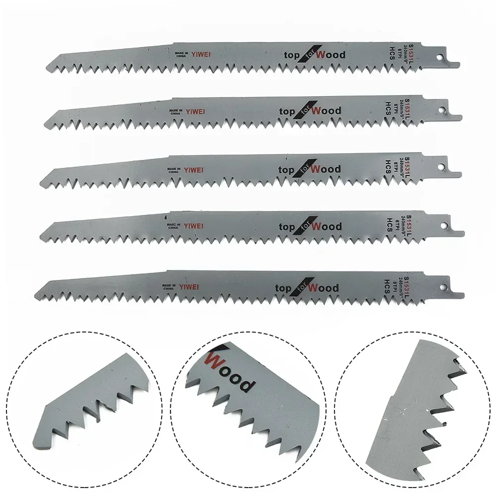 

1/3/5 PCS Reciprocating Saw Blades For Woodworking Saber Saw Blades S1531L Navaja Multitool Metal Detector Ferramenta Garden