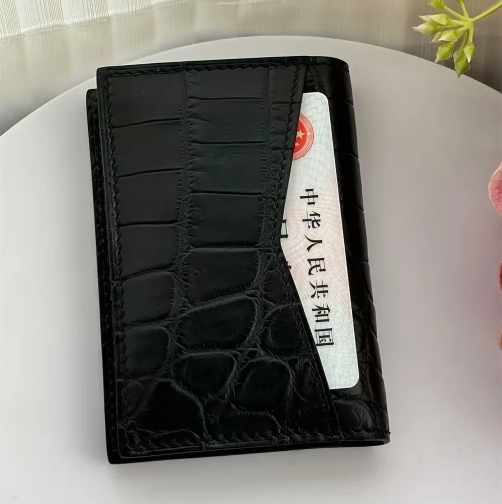 Authentic Crocodile Skin Himalayan Belly Pickup Bag Real Crocodile Skin Men's and Women's Same Fashion Wallet