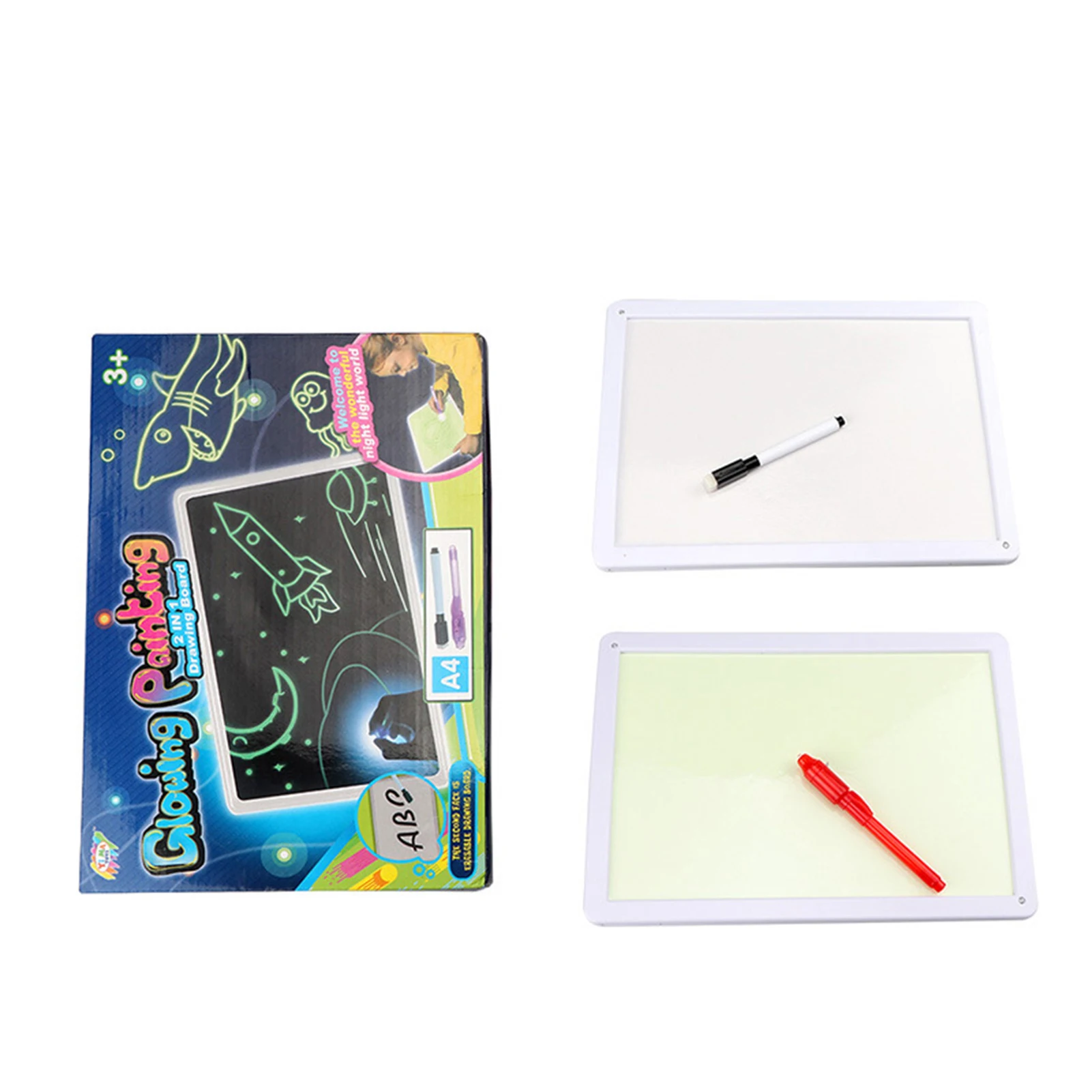 Fluorescent Painting Board Luminous Graffiti Cartoon Painting Toy Gift for Children's Day Thanksgiving SNO88