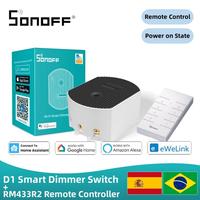 SONOFF D1 Smart Light Dimmer 433Mhz RF Switch Light Brightness Adjustable Smart Scene APP/ Voice/ RM433 RF Remote Control
