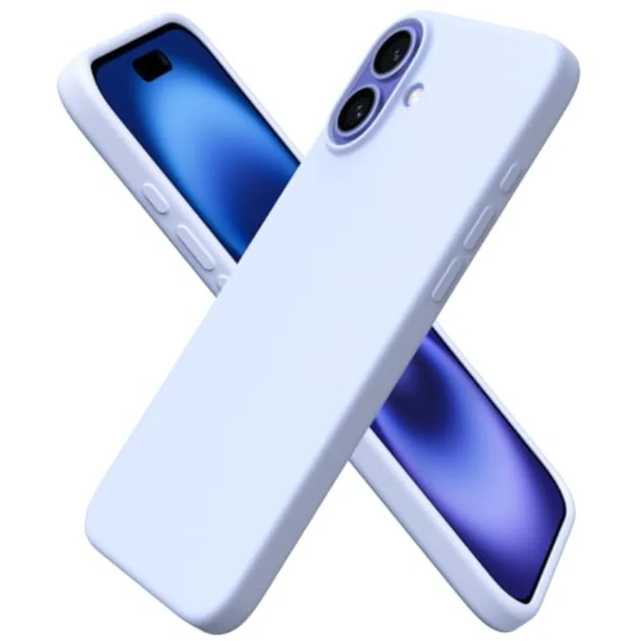 

Compatible with iPhone 16 Plus Case 6.7, Slim Liquid Silicone 3 Layers Full Covered Soft Gel Rubber Phone Case Protective Cover