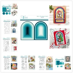 Tri S New 2024 Christmas SnGNOMEman Gnome Emergency Card Essentials Clear Stamp Cutting Dies Scrapbooking For Paper Making Frame