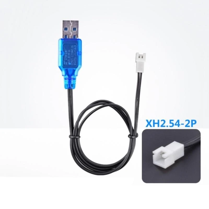 3.7V XH2.54 LiPo Lithium Battery USB Charger Cable with XH2.54 Connector for RC Car Boat FPV Drone Quadcopter