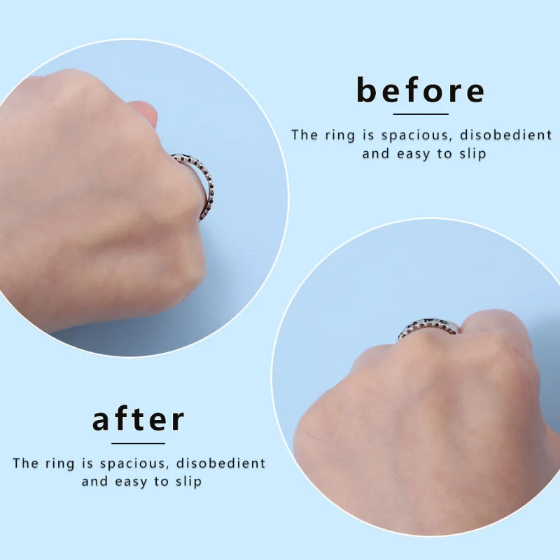 New Ring Adjustable Silicone Invisible Sticker Loose Rings Clear White Finger Ring Pad Resizer Reducer Jewelry Tools Equipments