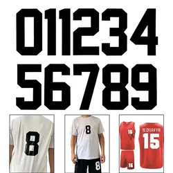 White,Black 0~9,Big Size Digital Jersey Numbers Badges Iron on Heat Transfer Patch,Ironing Clothes Thermal Stickers For Clothing