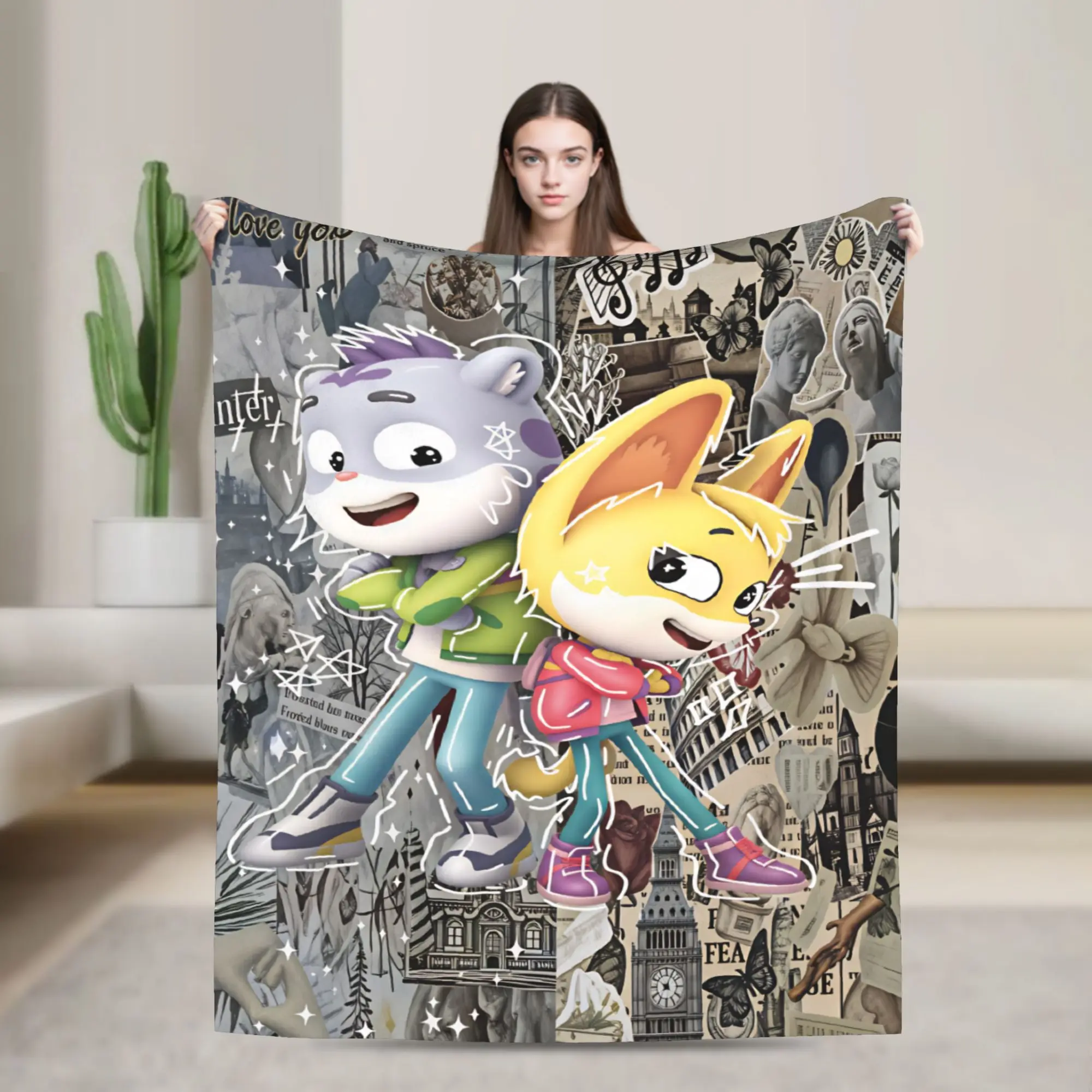 The Creature Cases Cartoon Animation Television Blankets Warm Soft Plush Throw Blanket For Couch Bed Flannel Bedspread Bed Cover