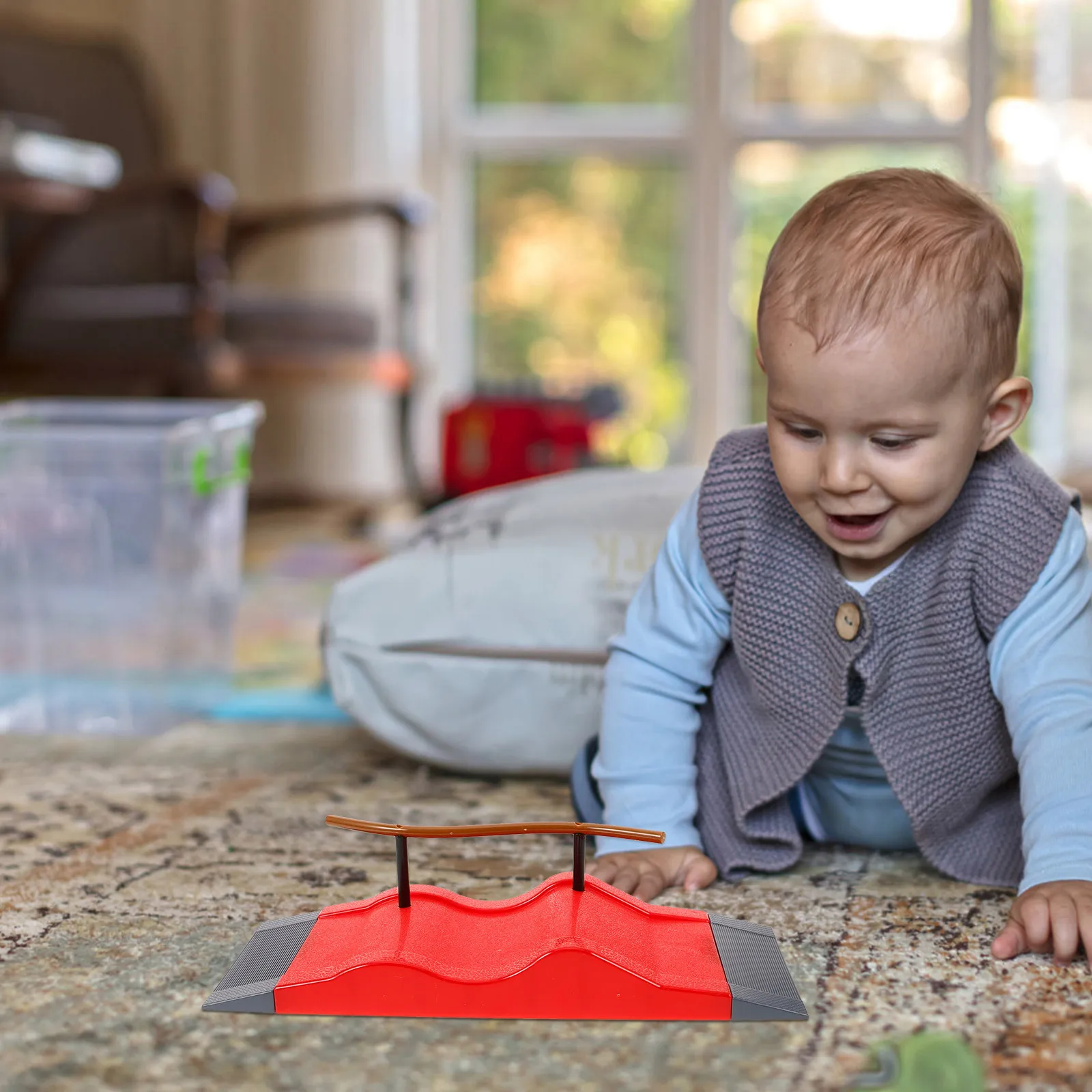 Mini Skate Park Tastiera Rampa Set di ostacoli Puntelli di scena realistici realizzati con precisione per giochi creativi di skateboard con le dita
