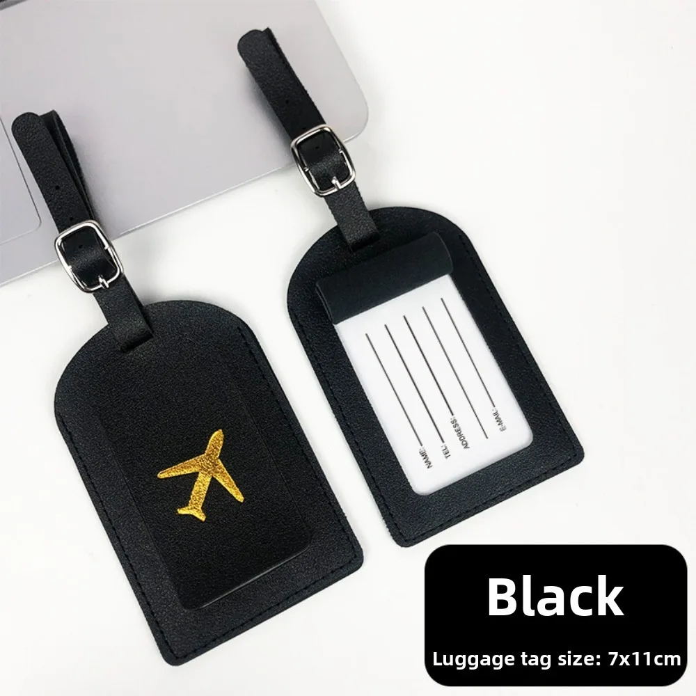 PU Leather Business Luggage Tag Passport Holder Case Suitcase Label Name Card Holder Travel  Accessories Wallet Document Bag