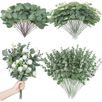 5/10Pcs Eucalyptus Artificial Plant Bouquet Fake Flowers for Home Decor Garden Wedding Decoration Outdoors Table Vase Ornament
