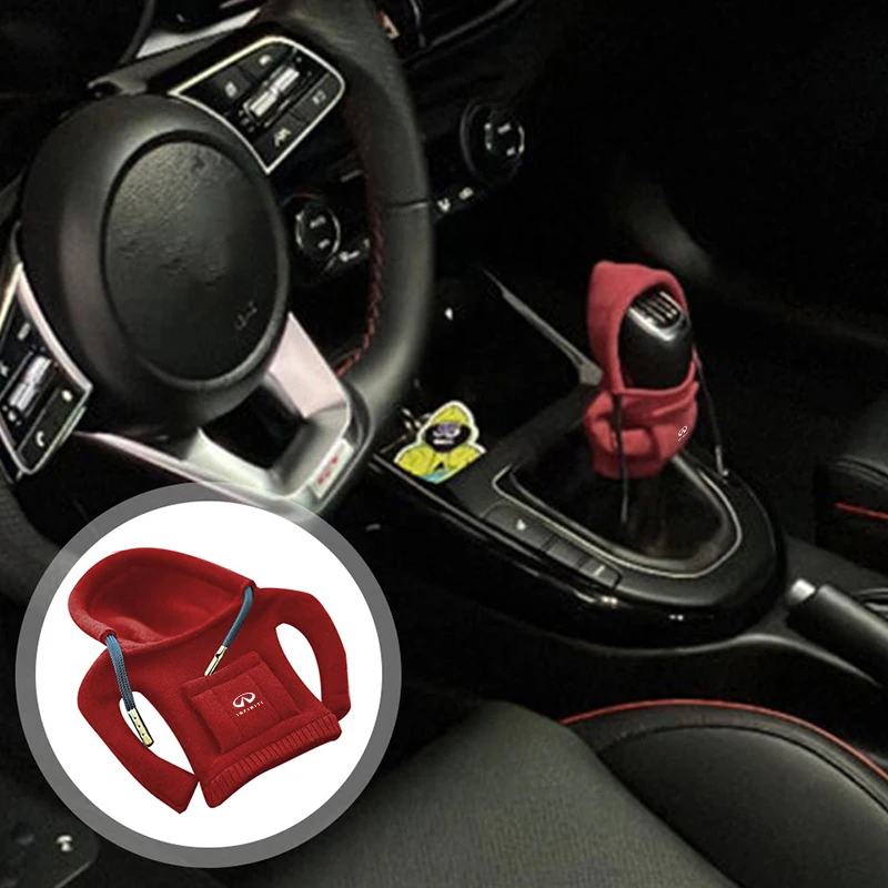 Car Shifter Cover Stylish Creative Hoodie Grip Sleeve Shifter Cover For Infiniti Q50 FX35 Q30 G37 Q70 JX35 G25 G37 FX FX37 M25