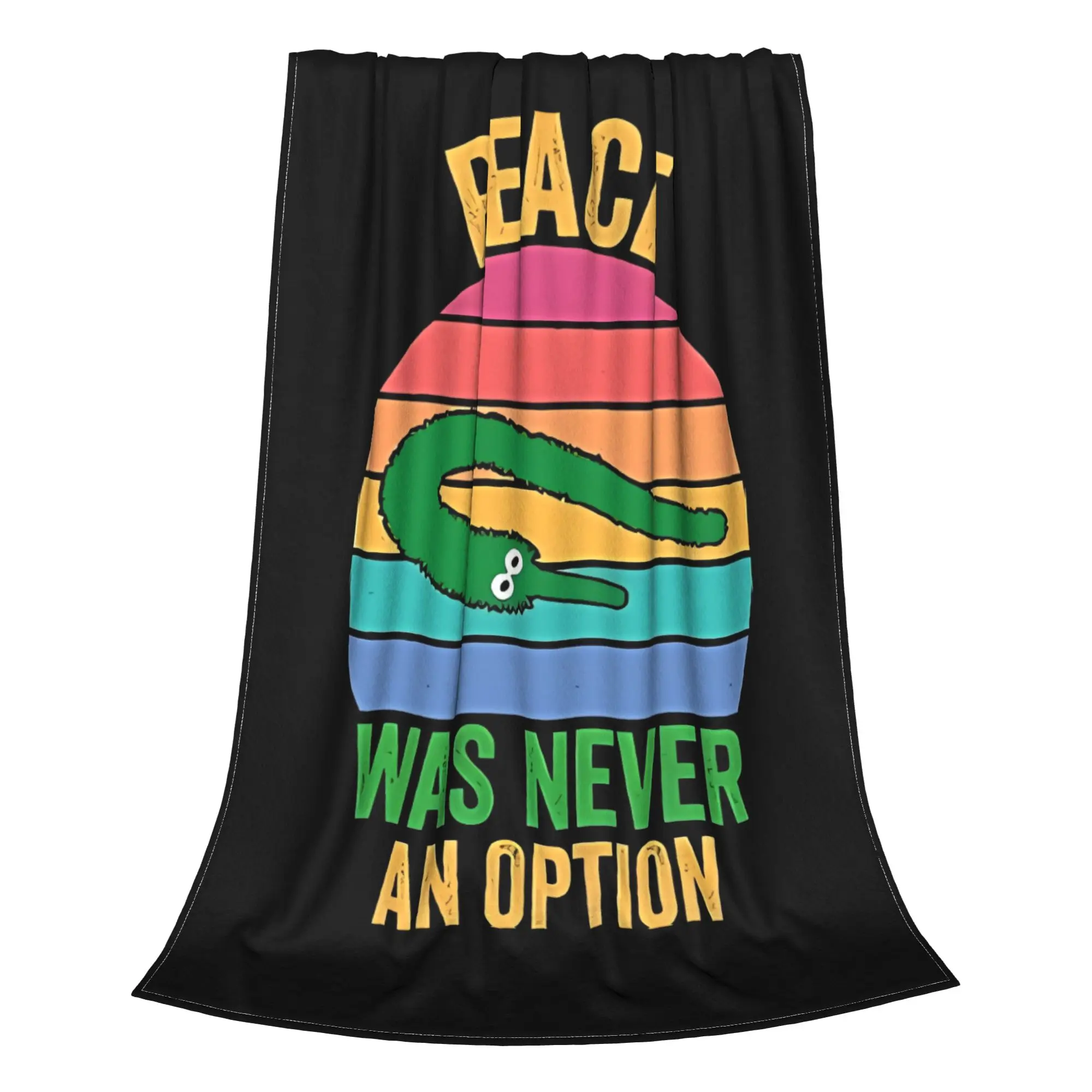1PC Home Cutecore Peace Was Never An Option Worm On A String Blanket Super Cosy Plush Home Living Room Sofa Halloween