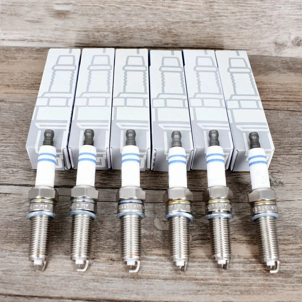 6PCS Spark Plugs YR7MPP33 For Mercedes-Benz ML350 ML450 ML550 R350 S400 S550 SL550 SLK250 SLK280 SLK300 SLK350 OE# 0041591803