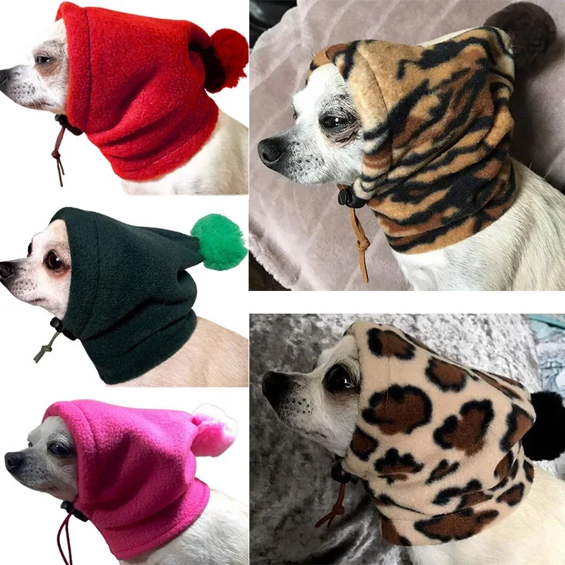 Hat For Dogs Cat Winter Warm Polar Fleece Drawstring Adjustable Hat Puppy Teddy Costume Christmas Clothes Dog Costume Headgear