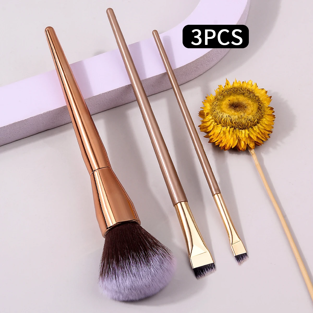 3pcs 대형 루즈 브러쉬 블러쉬 브러쉬 초박형 블레이드 부드러운 강모 아이 라이너 브러쉬 휴대용 메이크업 브러쉬