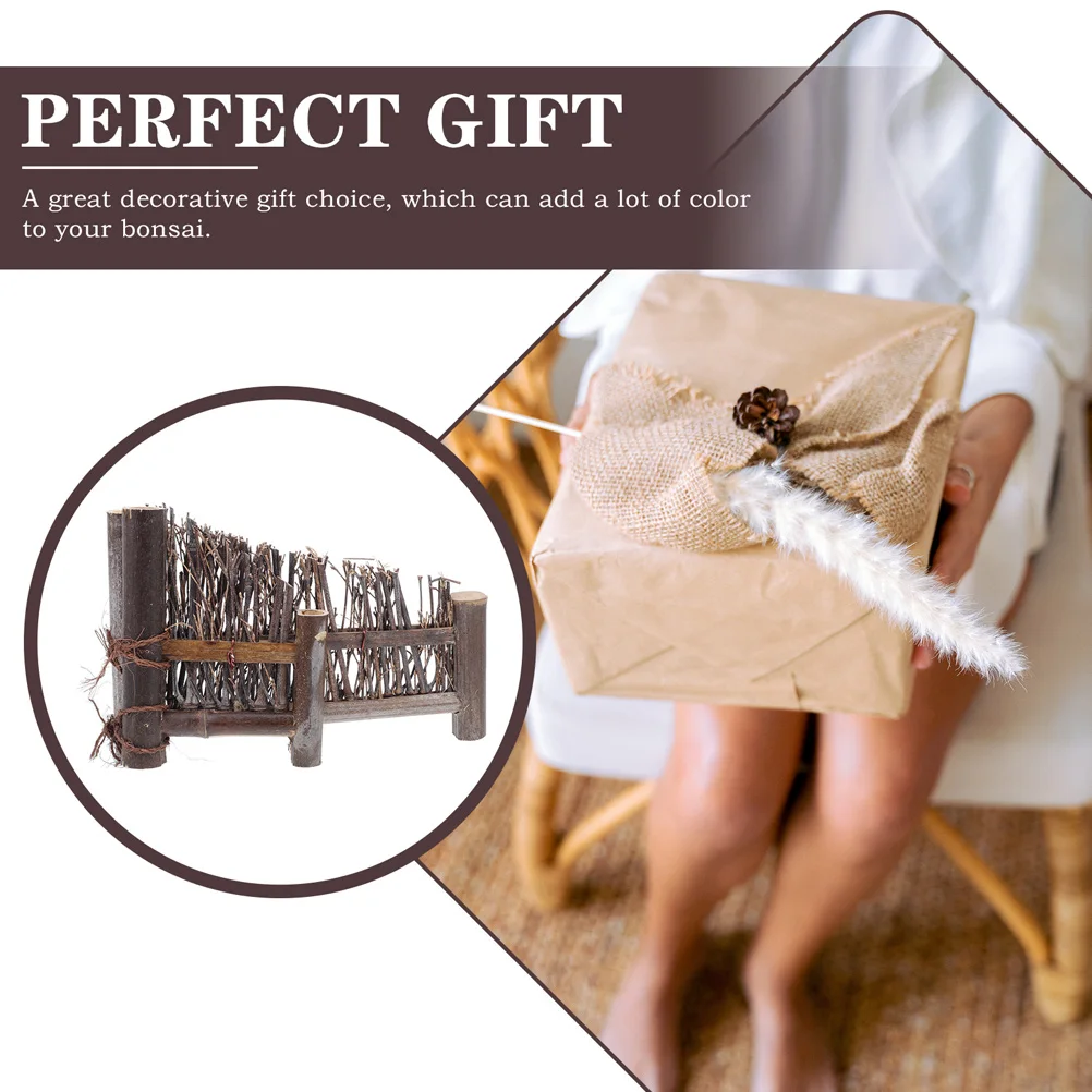 

2 Pcs The Fence Bamboo Ornaments Small Decor Sashimi Decoration Sushi Plate