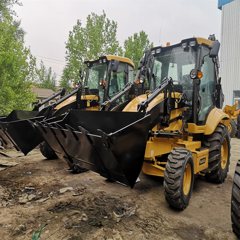 Hot In Russia SYNBON Manufacturer 4x4 Wheel 8 Ton Excavator Backhoe Loader