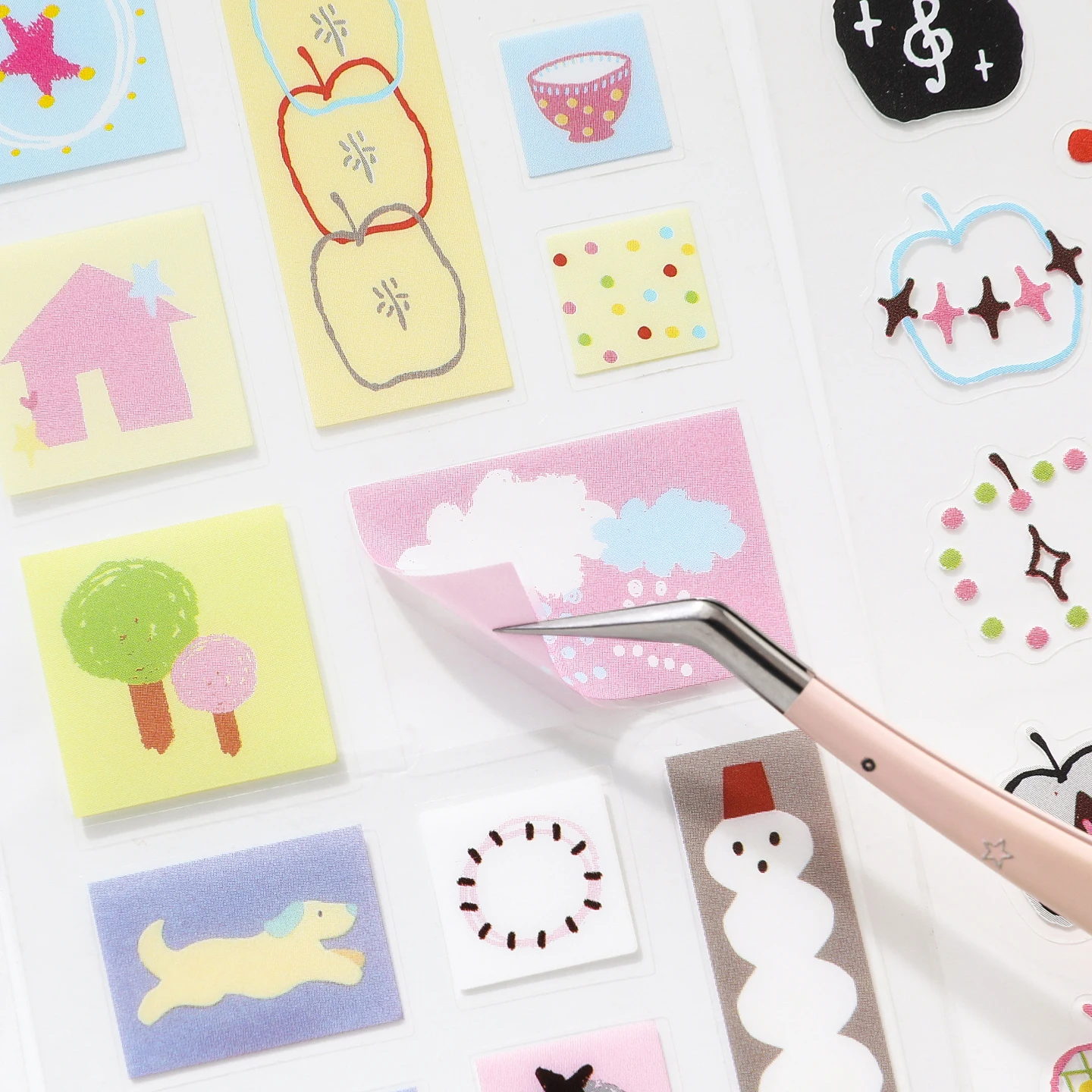 20sheets Moment Collection Kawaii Ins Small Element Label PET Die cut Sticker Book DIY Scrapbook Creative Aesthetics Stationery image 5