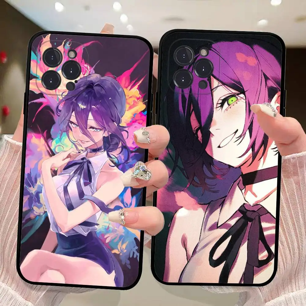 شعبية أنيمي C-Chainsaw M-Man R-Reze A-Arc جراب هاتف آيفون 16 15 14 13 12 11 17 برو ماكس البساطة عودة بولي TPU لينة