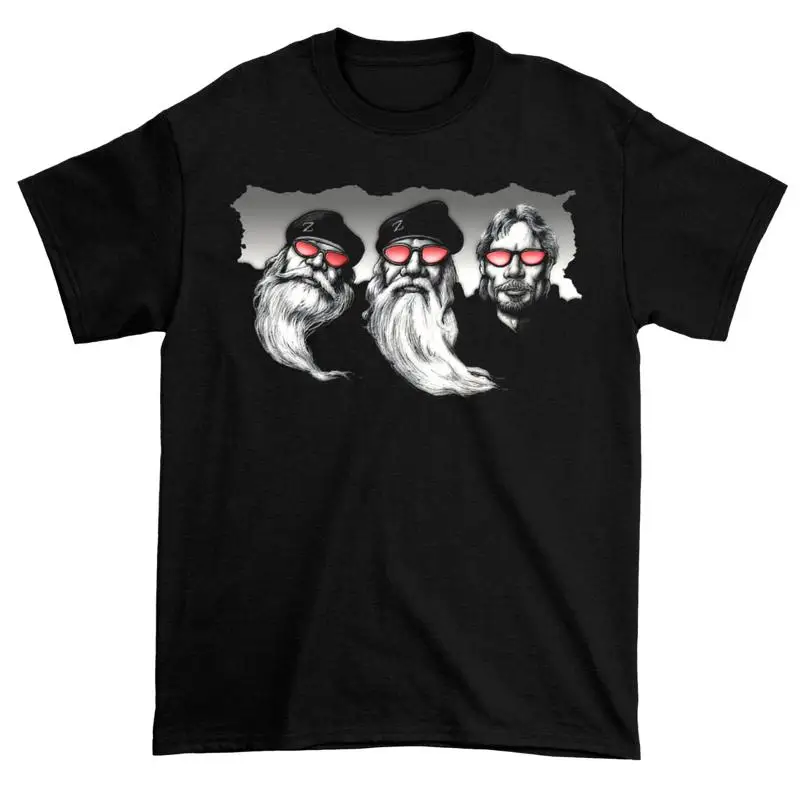 

Zz Топ для хлопка Черная мужская футболка всех размеров Jn316