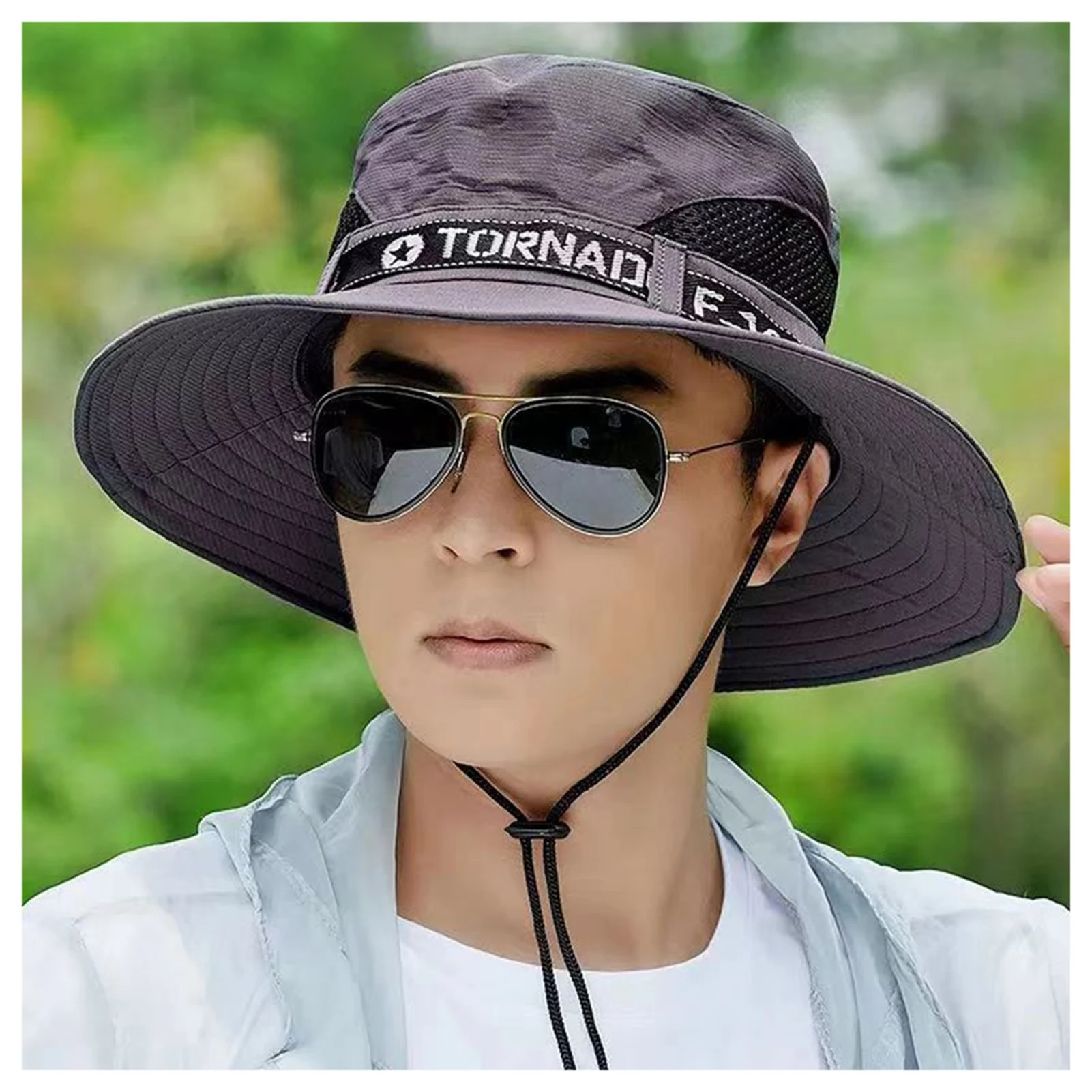 UV-proof Big Eaves Hat Summer Sunshade Fisherman Sunscreen Outdoor fishing Waterproof Quick drying Breathable Umbrella Cap Men