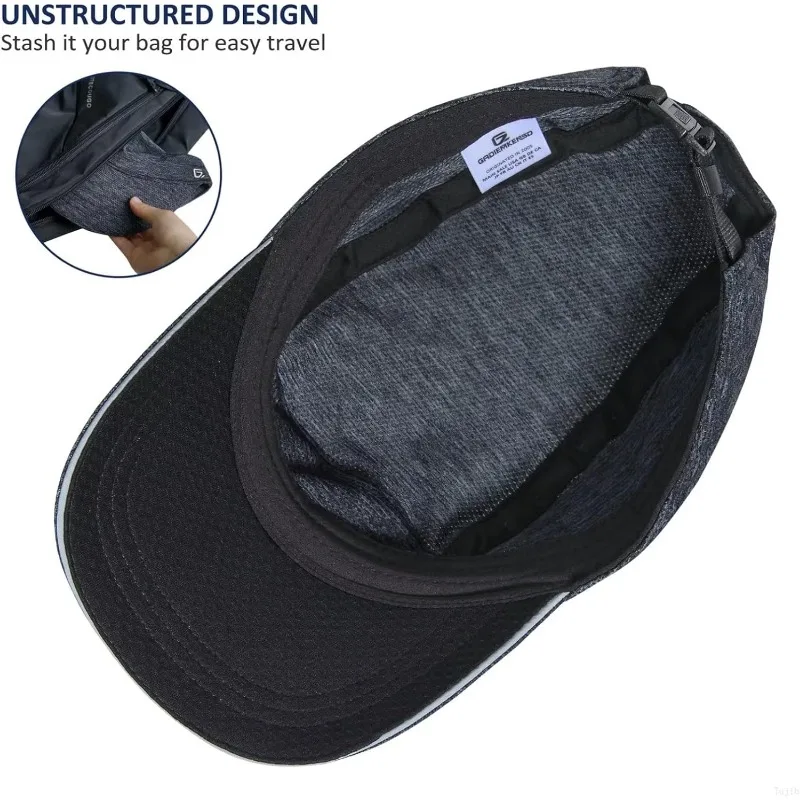 GADIEMKENSD Running Hat Lightweight Quick Dry Reflective Unisex M40
