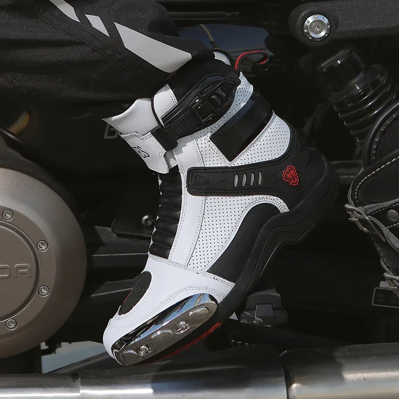

Motorcycle Boots Motorcycle Boots High Top Rotating Buckle Boots Trendy Motorcycle Men's Competitive Boots Mountain Riding Shoes
