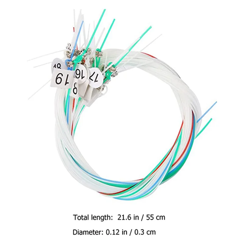 استبدال خيوط النايلون لقيثارة من سبعة خيوط ، سلاسل كاملة ، أجزاء الصك ، مجموعة واحدة ، 19