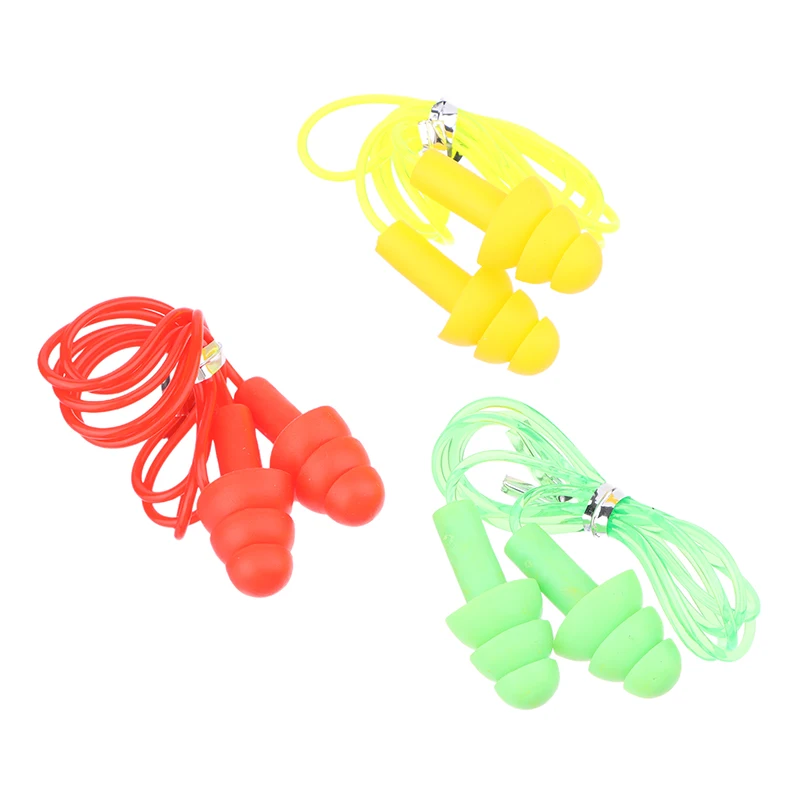 1Pair Anti-Noise Earplugs Case Protective Waterproof Protection Ear Plug Silicone Swim Dive Ear Plug Security Protect