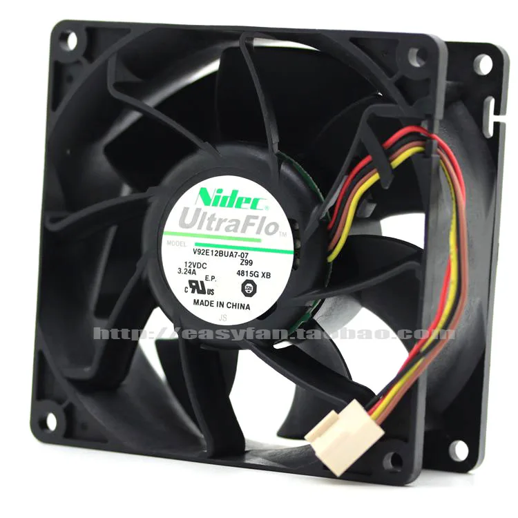 Nouveau ventilateur de refroidissement à volume d'air élevé NIDEC 9238 DC12V 3.24A V92E12BUA7-07