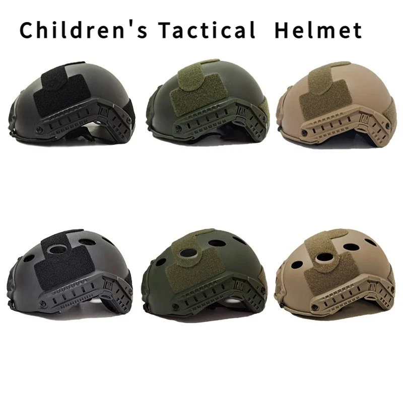 어린이 전술 보호 헬멧 게임 PJ FAST 헬멧, 야외 군사 CS 육군 에어소프트 경량 헬멧