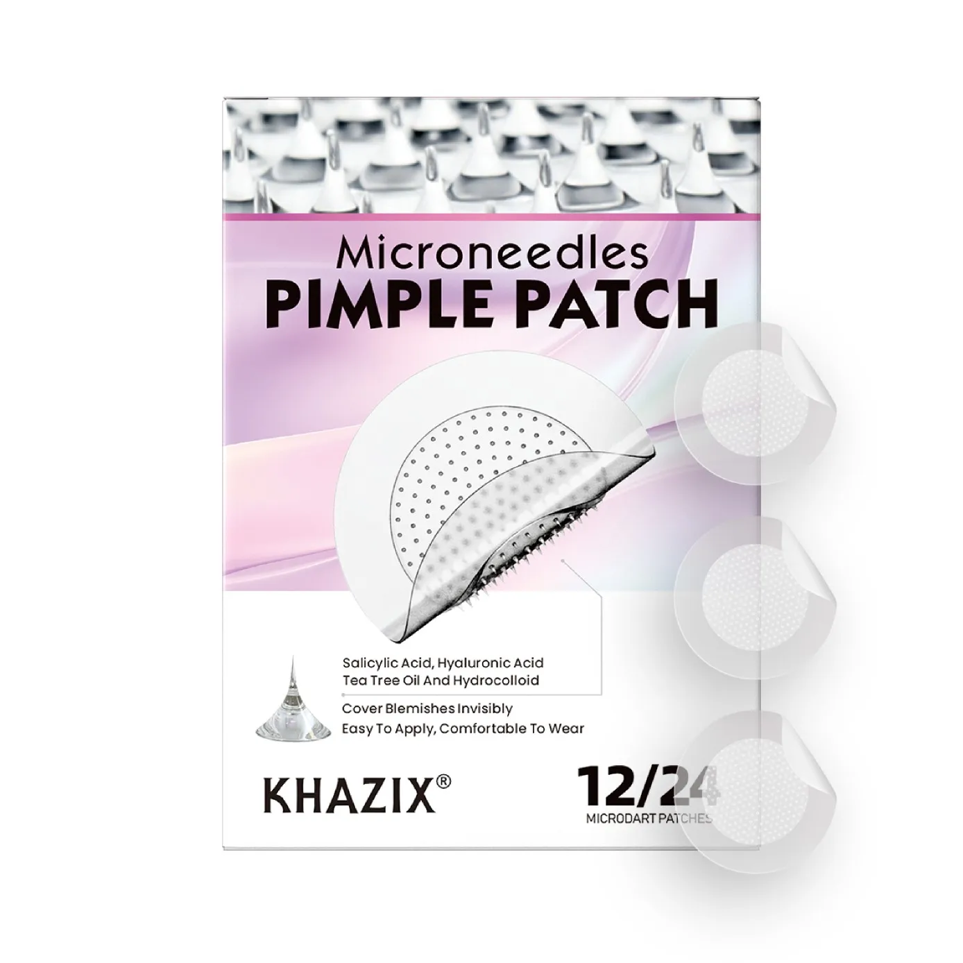Overnight Micro-Dart Acne Patches - Dissolve Blemishes While You Sleep with Invisible Hydrocolloid Technology for AM Clear Skin.