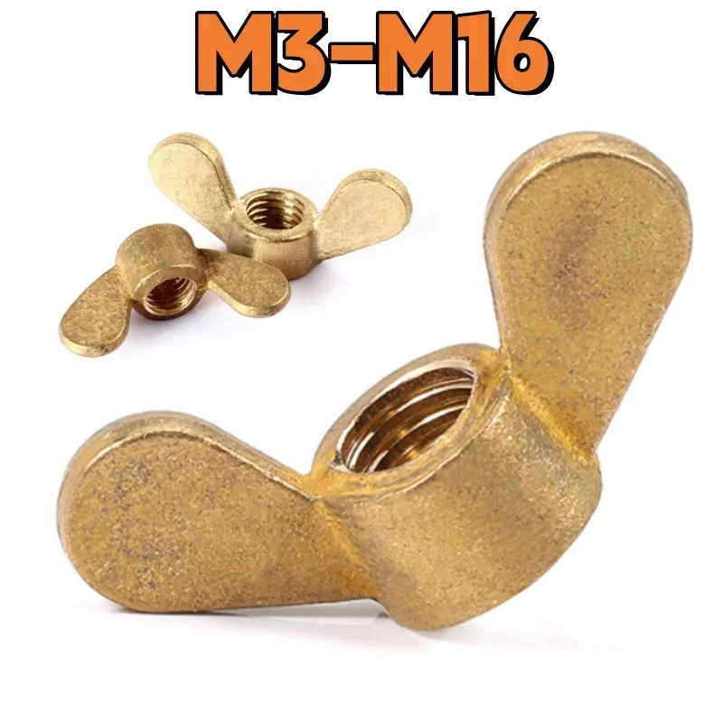 

Гайка-бабочка M3 M4 M5 M6 M8 M10 M12 M14 M16 Медные барашковые гайки Затянутая вручную гайка Крепеж-бабочка с большим ухом