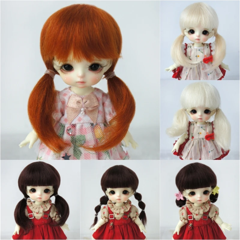 كامل الحجم الموهير دمية الباروكات JD060 1/12 1/8 1/6 1/4 1/3 DOD أسفل التوائم PP جديلة الموهير BJD الشعر Qbaby Blythes اكسسوارات