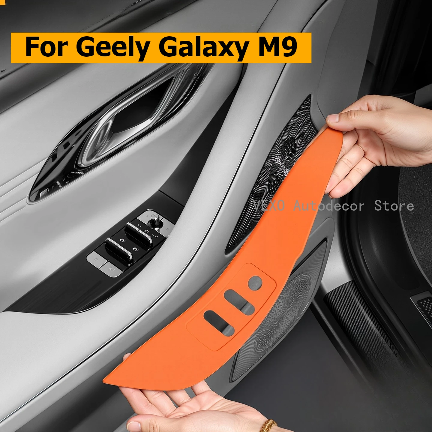 

For Geely Galaxy M9 2025 2026 Car Window Lifting Panel Pad Silicone Door Glass Lift Panel Protective Mat Decor Car Accessories