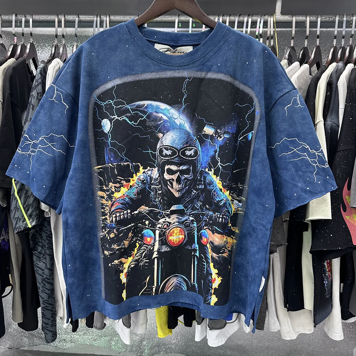

Мужская футболка Rider FTerry Cropped American Vintage с коротким рукавом, летняя новинка, свободный крой, из чистого хлопка, дышащая